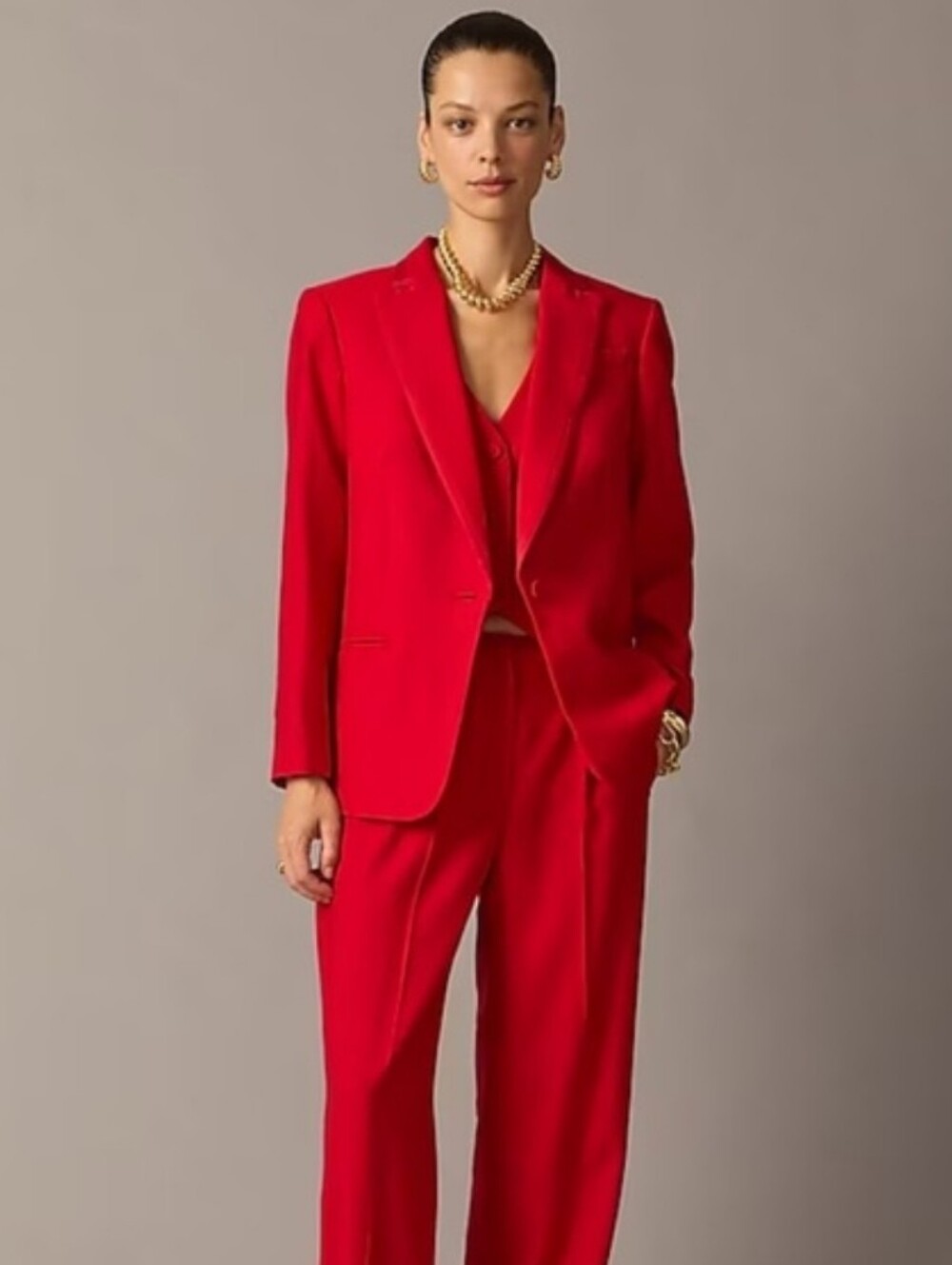 ISO J. Crew Tipped Italian Wool Tuxedo Blazer - Picture 3 of 4